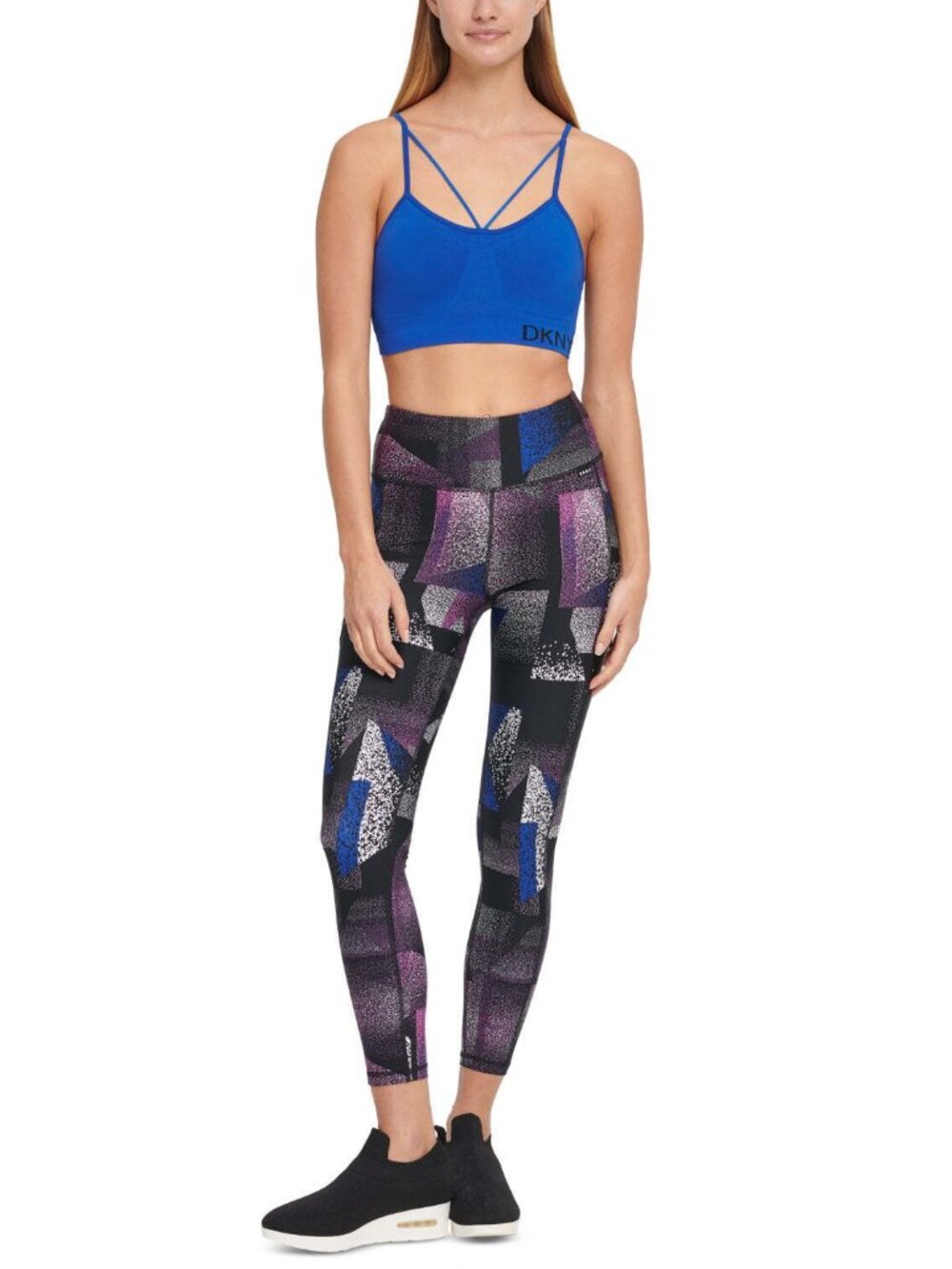 DKNY Womens Activewear Seamless Strappy Low Impact Sports Bra
